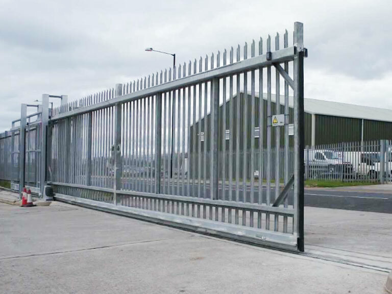Access Control Sliding Gate in Industrial Park