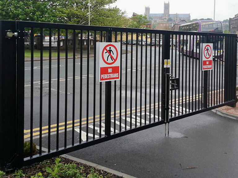 Swing Gates at a School Exit