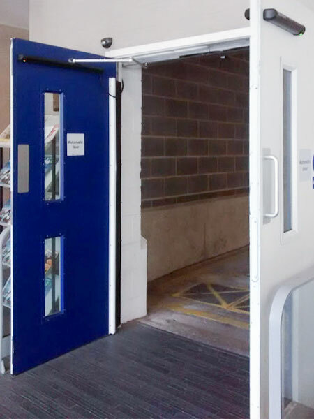 Automatic Retrofit Swing Doors in Carpark