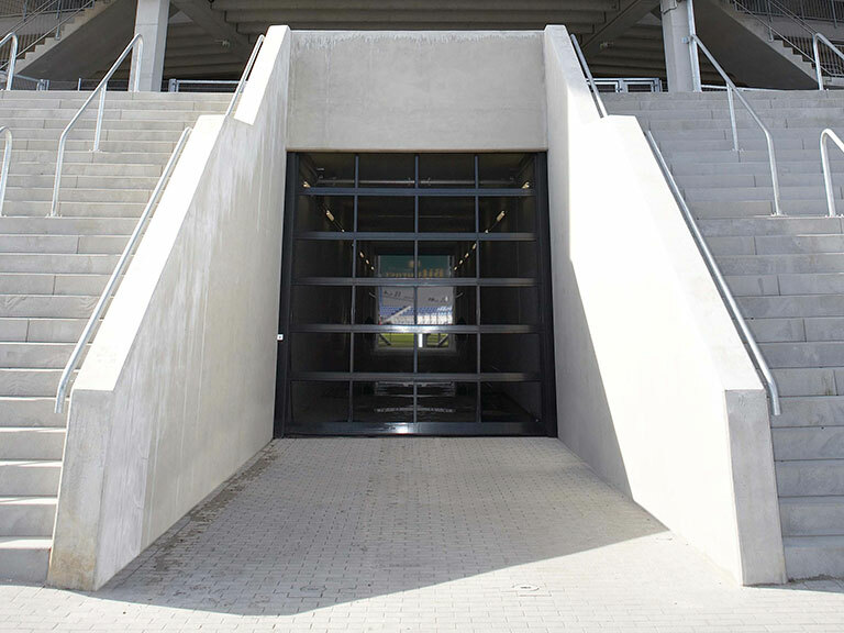 Industrial Sectional Door in a Stadium