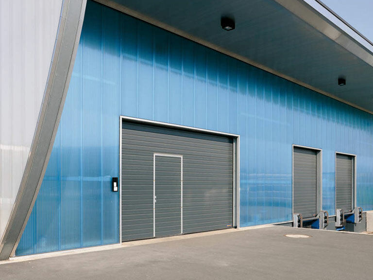 Industrial Sectional Door with Wicket Door