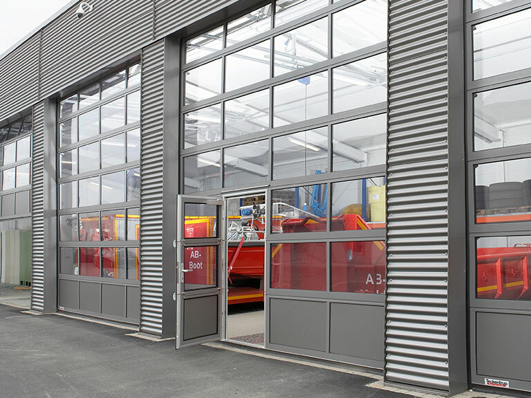 Industrial Sectional Door with Wicket Door